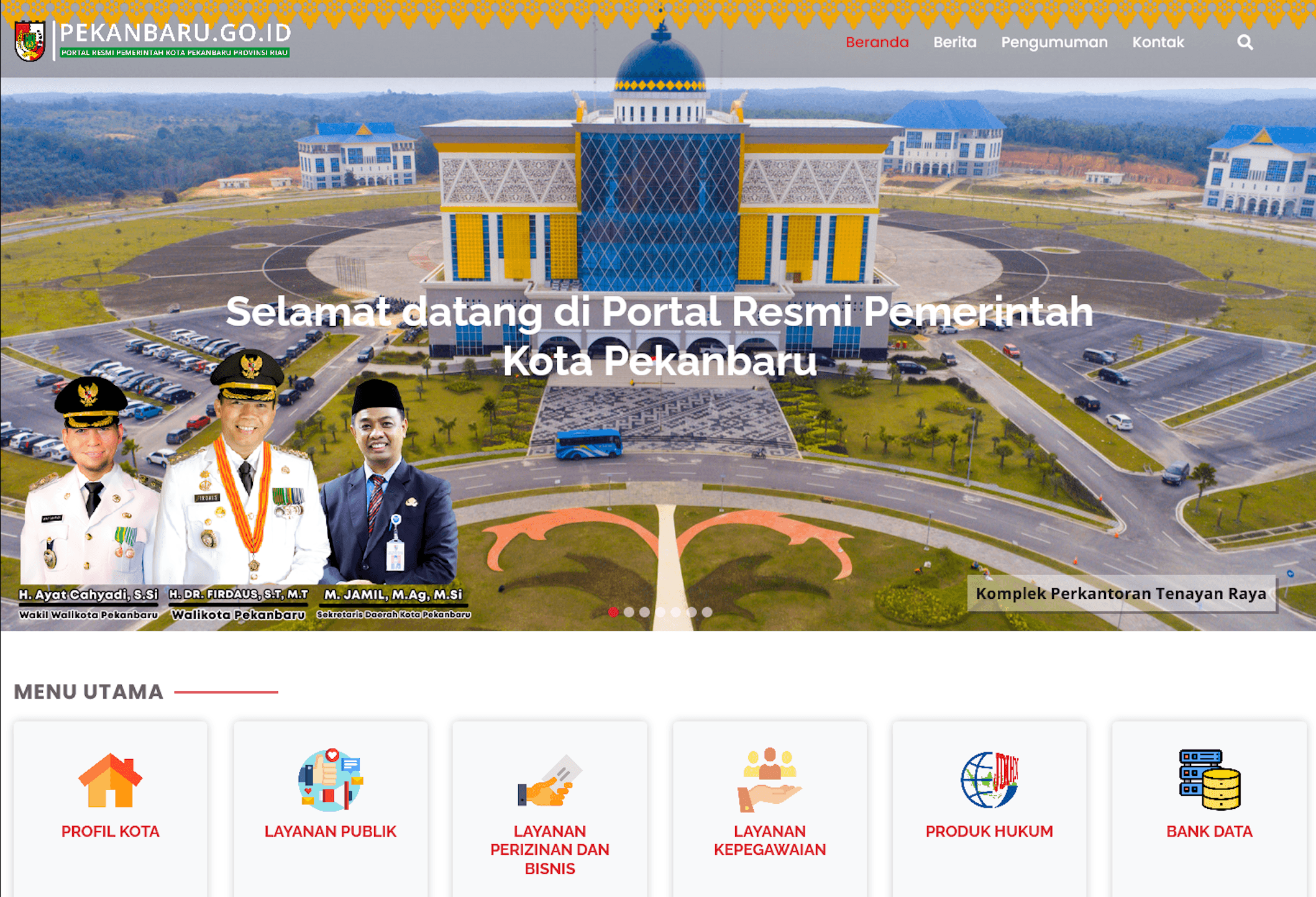 Website Portal Resmi Pemerintah Kota Pekanbaru - Pekanbaru.go.id